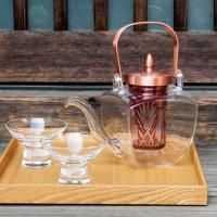 千呂利＆猪口 鎚目模様｜純金製7品セット : HIKARI GALLERY