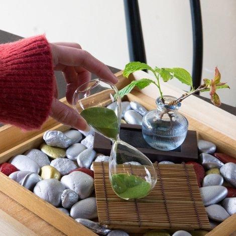 砂時計 3分 抹茶 - 明治三十二年創業のガラス食器会社「廣田硝子