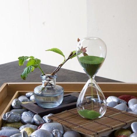 砂時計 3分 抹茶 - 明治三十二年創業のガラス食器会社「廣田硝子