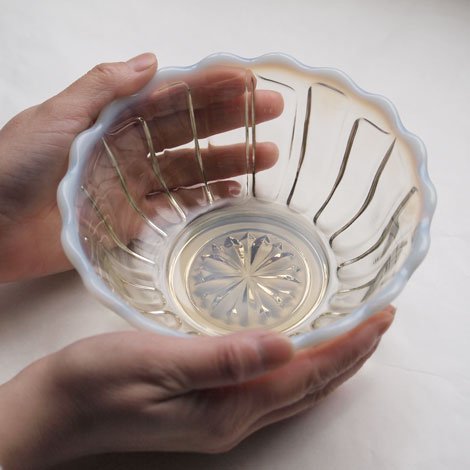 雪の花 洗鉢 古代色 - 廣田硝子・オンラインショップ ガラスおしょう油 