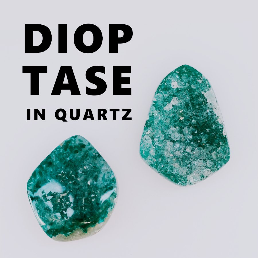 Dioptase in Quartz ダイオプテーズ in クォーツ／ナミビア産 - LIGHTNESS TREE