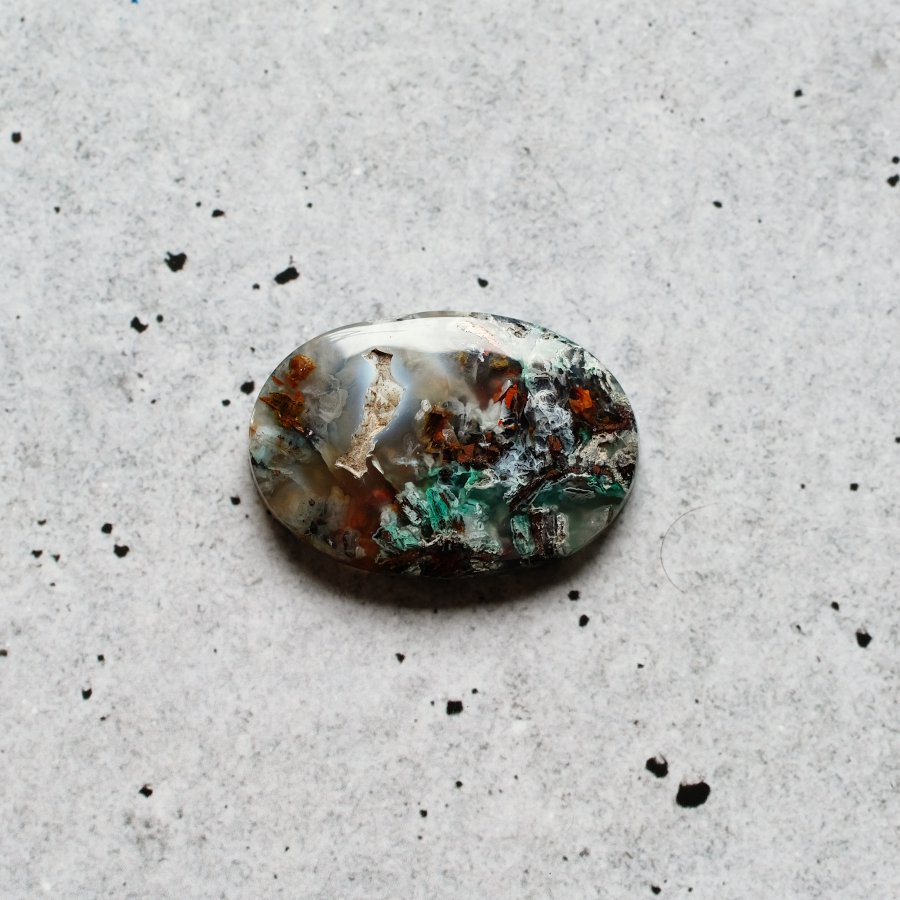 Copper Chrysocolla in Chalcedony コッパークリソコラinカルセドニー／インドネシア産 - LIGHTNESS TREE