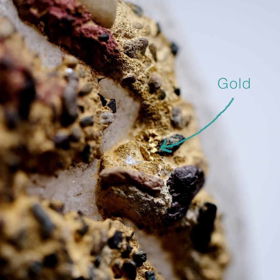 Conglomerate with Daiamond 礫岩 ダイアモンド 自然金 マグネタイト