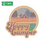 TRYL WOOD STICKER(ウッドステッカー) Happy Camper 木材を使用した自然素材のステッカー