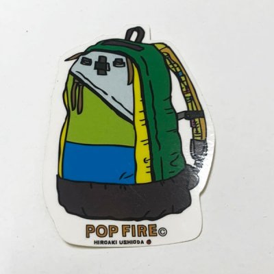 POPFIRE ポップファイヤー アウトドアステッカー ウシオダ ヒロアキ PS0036