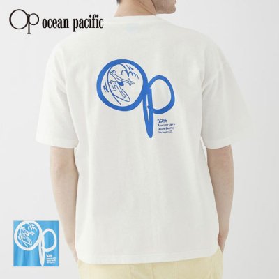 OP(OCEAN PACIFIC×PalmGraphics) オーシャンパシフィック ユニセックス 50thコラボTシャツ 512527
