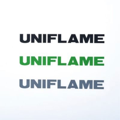 UNIFLAME ユニフレーム UFロゴステッカー大　トリオ� 690147