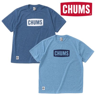 CHUMS(チャムス) CHUMS Logo T-Shirt DRY  Indigo チャムスロゴTシャツドライ インディゴ