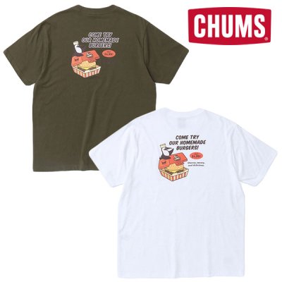 CHUMS(ॹ) CHUMS Burger Shop T-Shirt ॹСåT