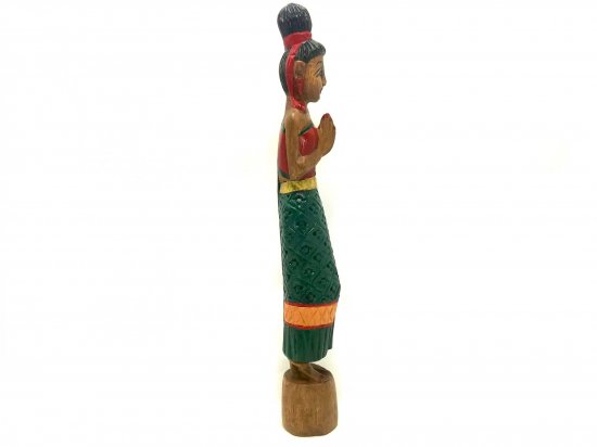 木彫りサワディー人形 タイ製 130cm - インテリア小物