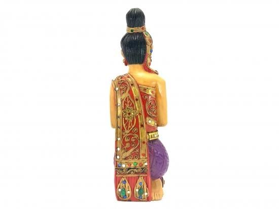 サワディー人形 アジアン家具 木彫り像 全高約77cm