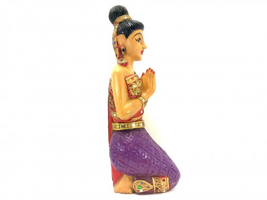 木彫りサワディー人形　タイ製　130cm