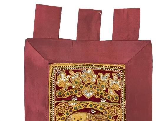 大判サイズ【アジアン雑貨】タイ王国 象のハンドメイドタペストリー