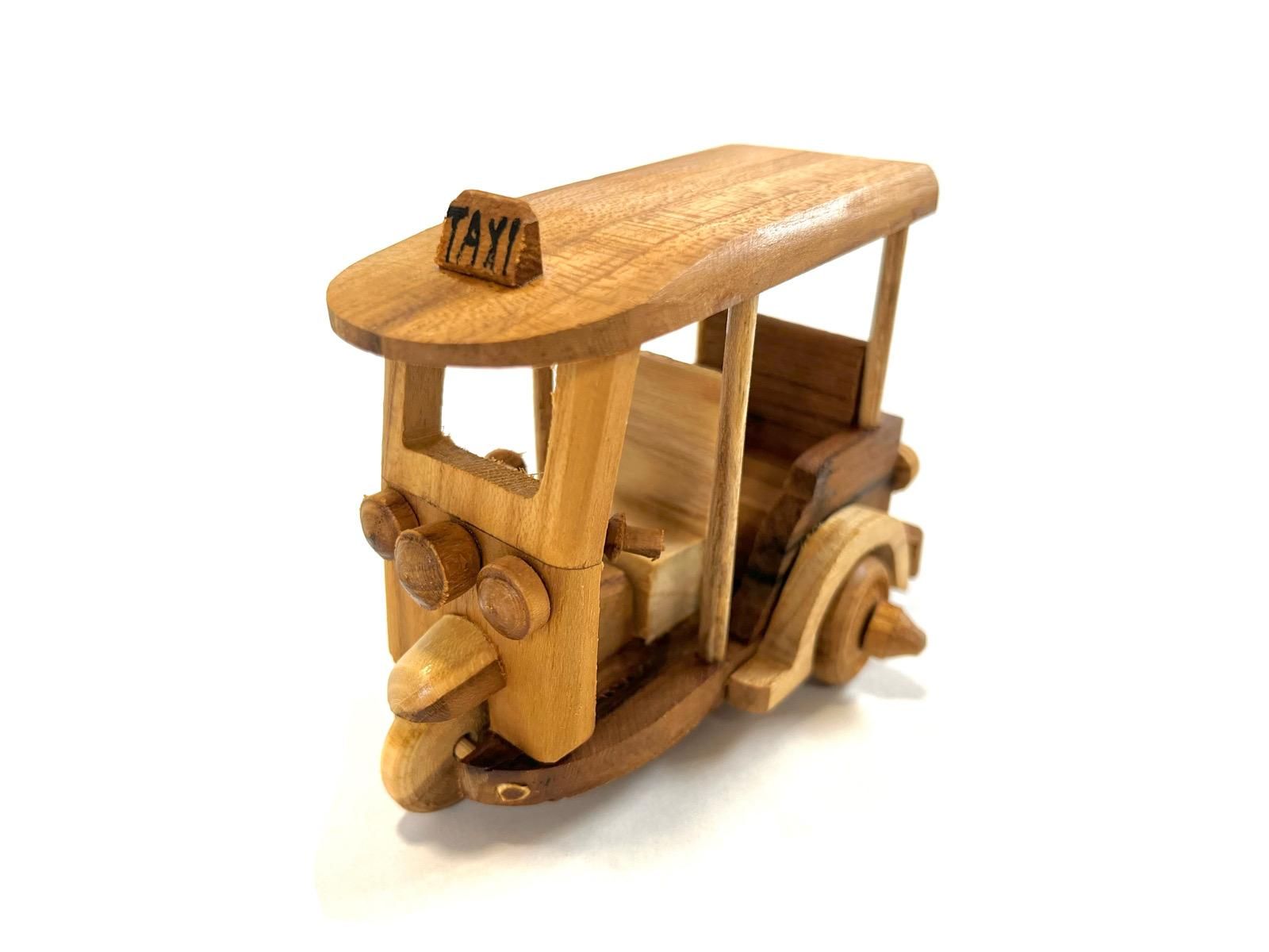 木製トゥクトゥクの置物【中】- タイ・チェンマイより 直接買付した