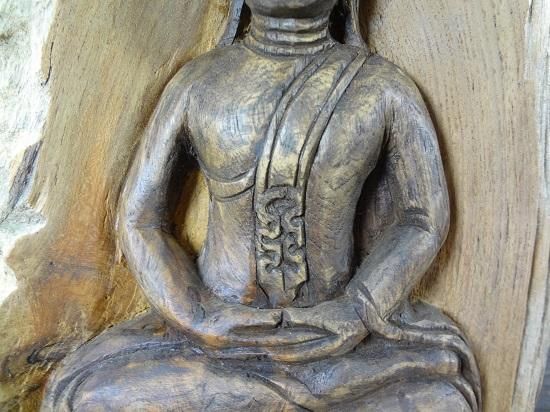 木製仏像の置物 - アジアンショップ楽象 タイ・チェンマイより買