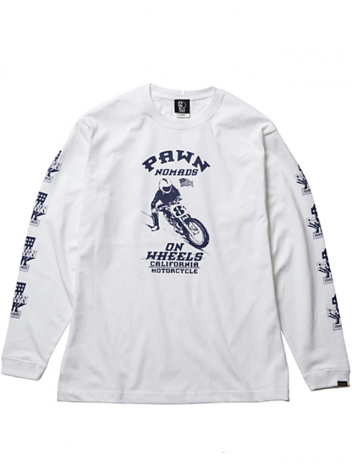 PAWN パーン FLAT-TRACK （長袖Ｔシャツ） 92503 WHITE - アメカジ