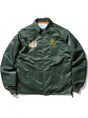 FUCT SSDD ファクト TIGER COACH JACKET 48003 (コーチジャケット) OLIVE -  アメカジ通販＆バイカーズファッション通販 ROMEO'S CAFE 熊谷