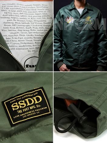 FUCT SSDD ファクト　TIGER COACH JACKET 48003 (コーチジャケット)　OLIVE -  アメカジ通販＆バイカーズファッション通販　ROMEO'S CAFE 熊谷