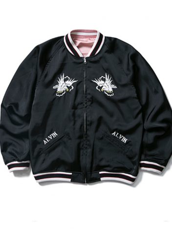 FUCT SSDD ファクト TIGER SOUVENIR JACKET 48006 スカジャン BLACK