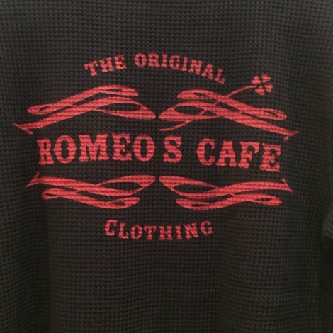 ROMEO'S CAFE ロメオズカフェ THERMAL LONG SLEEVE T-SHIRTS EMBLEM