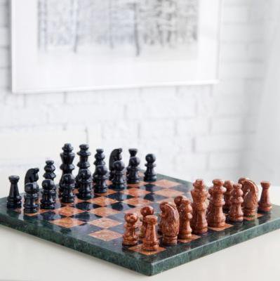 ブラック ブラウン マーブル チェス セット 大理石 16インチ チェスセットの通販、盤と駒の販売なら【チェスセットジャパン】