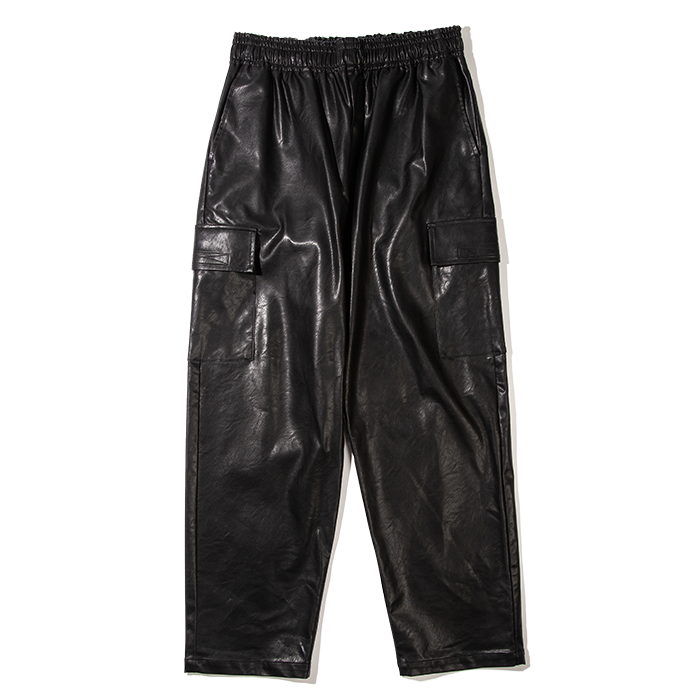 Leather Cargo Pants(Black) - Deviluse ONLINE STORE