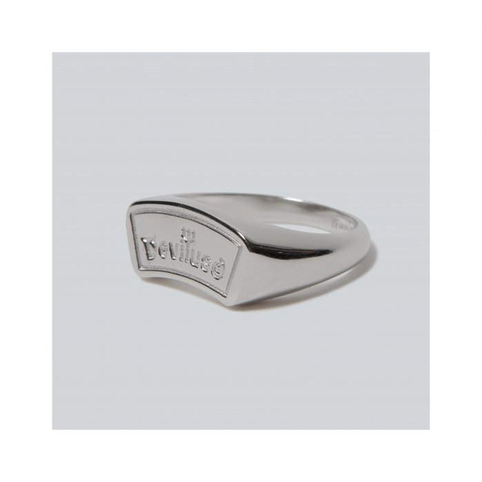 Round Logo Silver Ring(Silver) - Deviluse ONLINE STORE