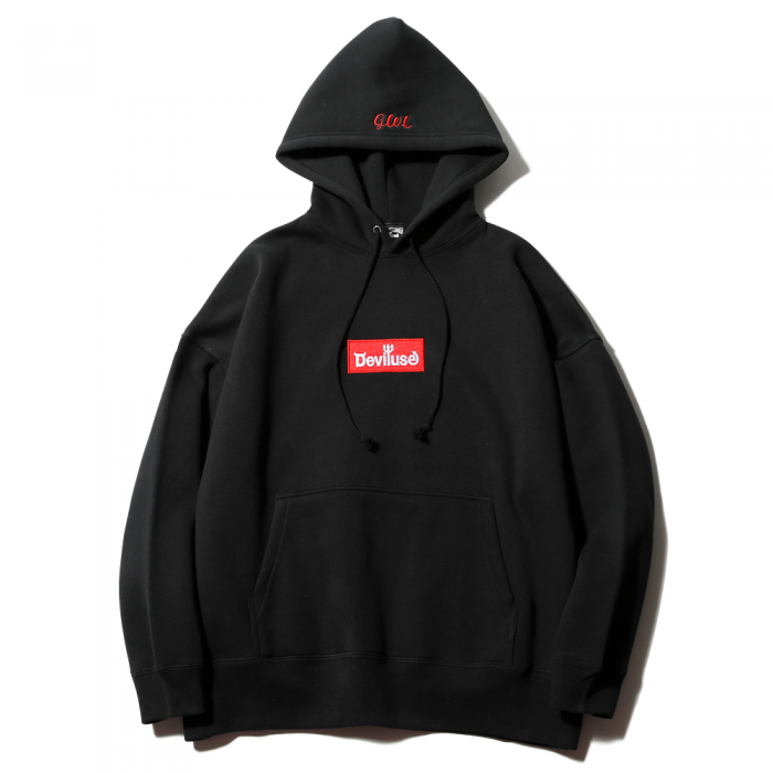 deviluse box logo hoodoe L size - パーカー