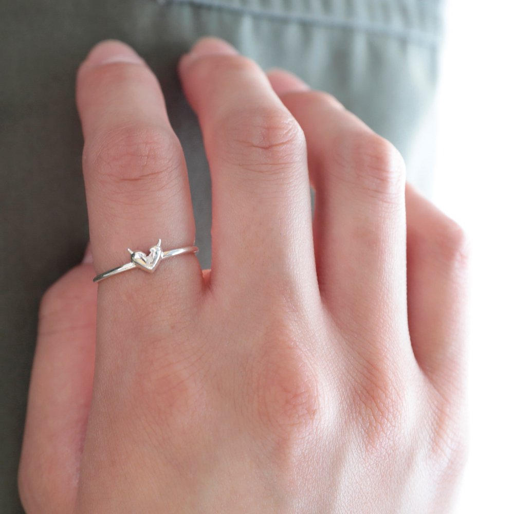 Tiny Heart Silver Ring(Silver) - Deviluse ONLINE STORE