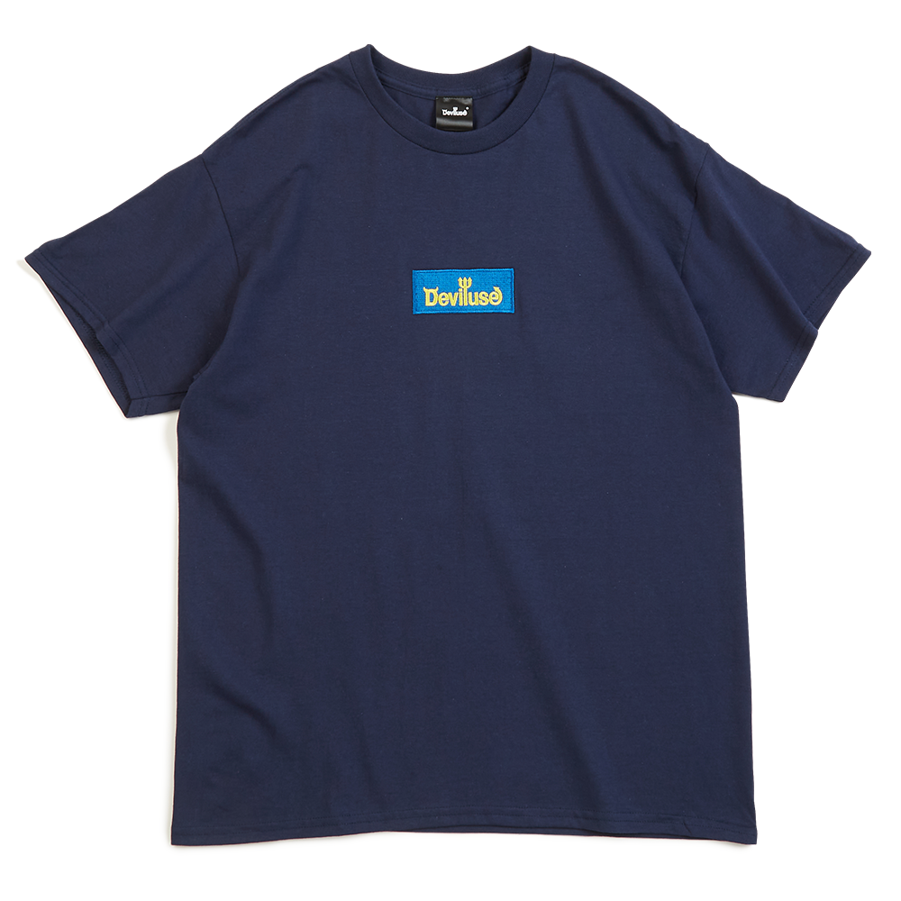 Blue Box Logo T-shirts(Navy) - Deviluse ONLINE STORE