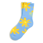 Prickly Flower Socks(Mid Blue)