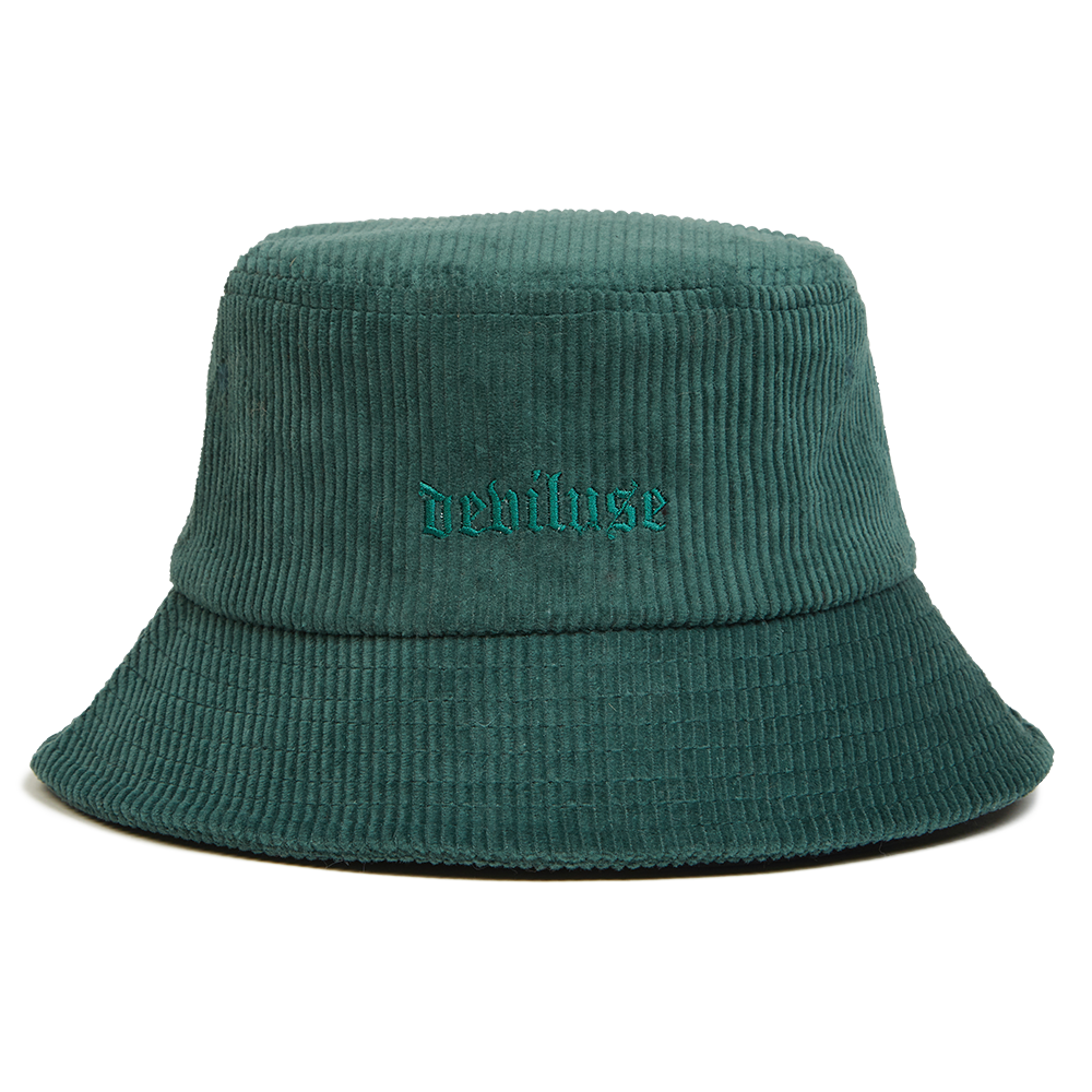 Old English Bucket Hat(Green) - Deviluse ONLINE STORE
