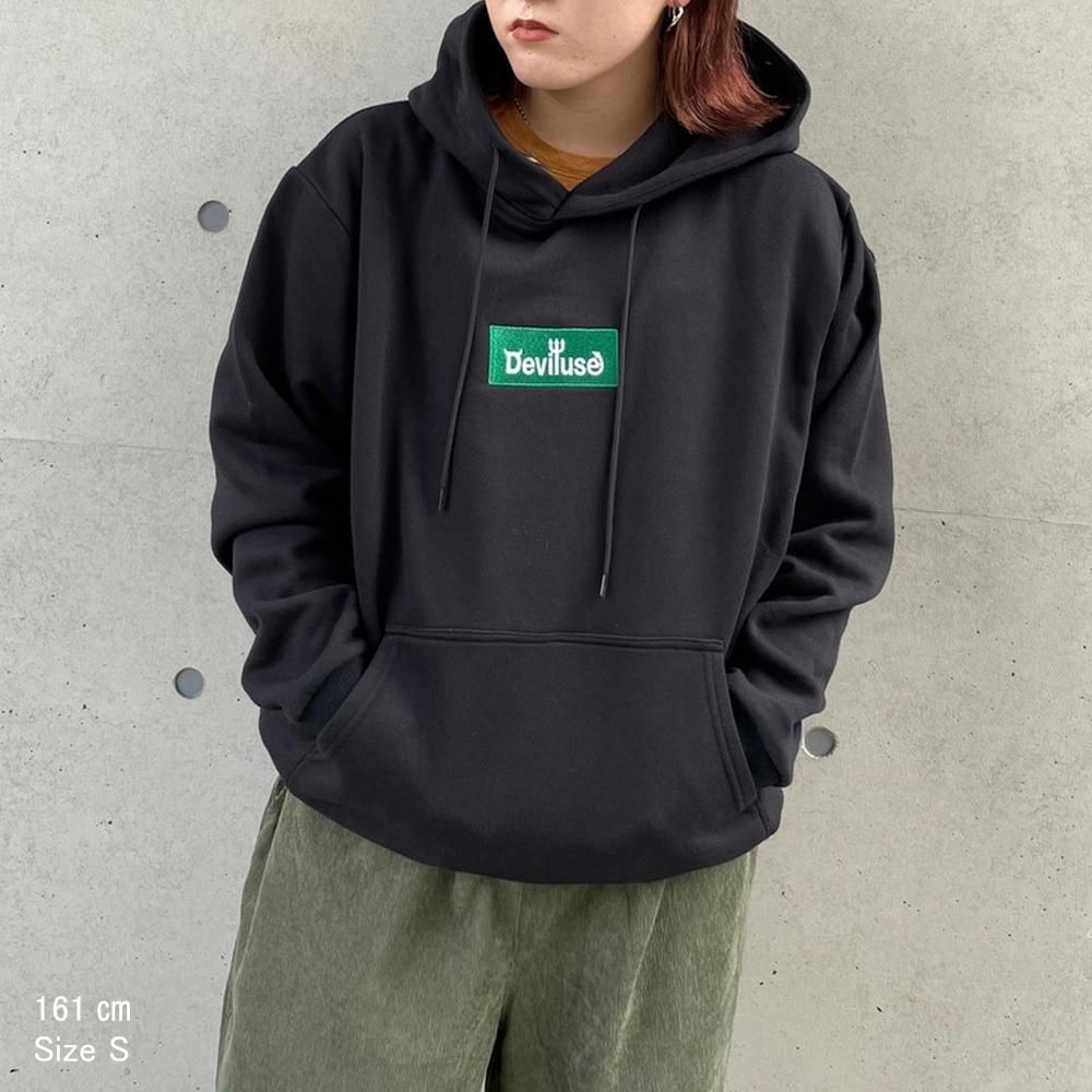 Green Box Logo Pullover Hooded(Orange) - Deviluse ONLINE STORE