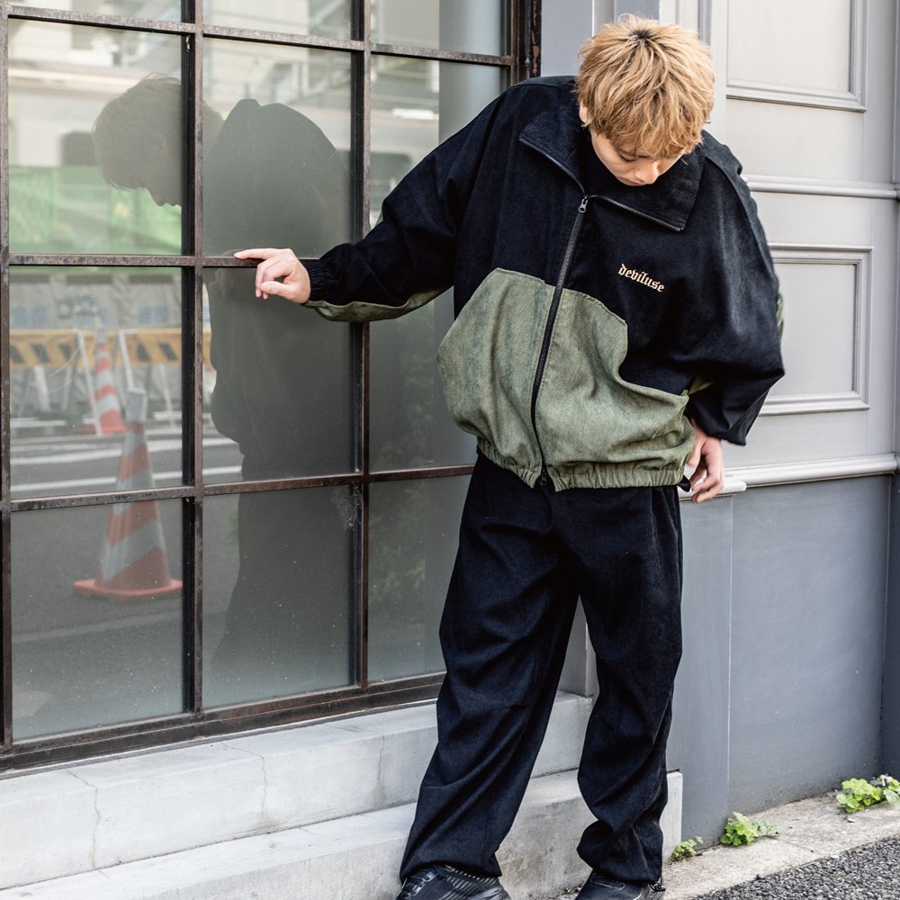 Wide Corduroy Pants(Black) - Deviluse ONLINE STORE