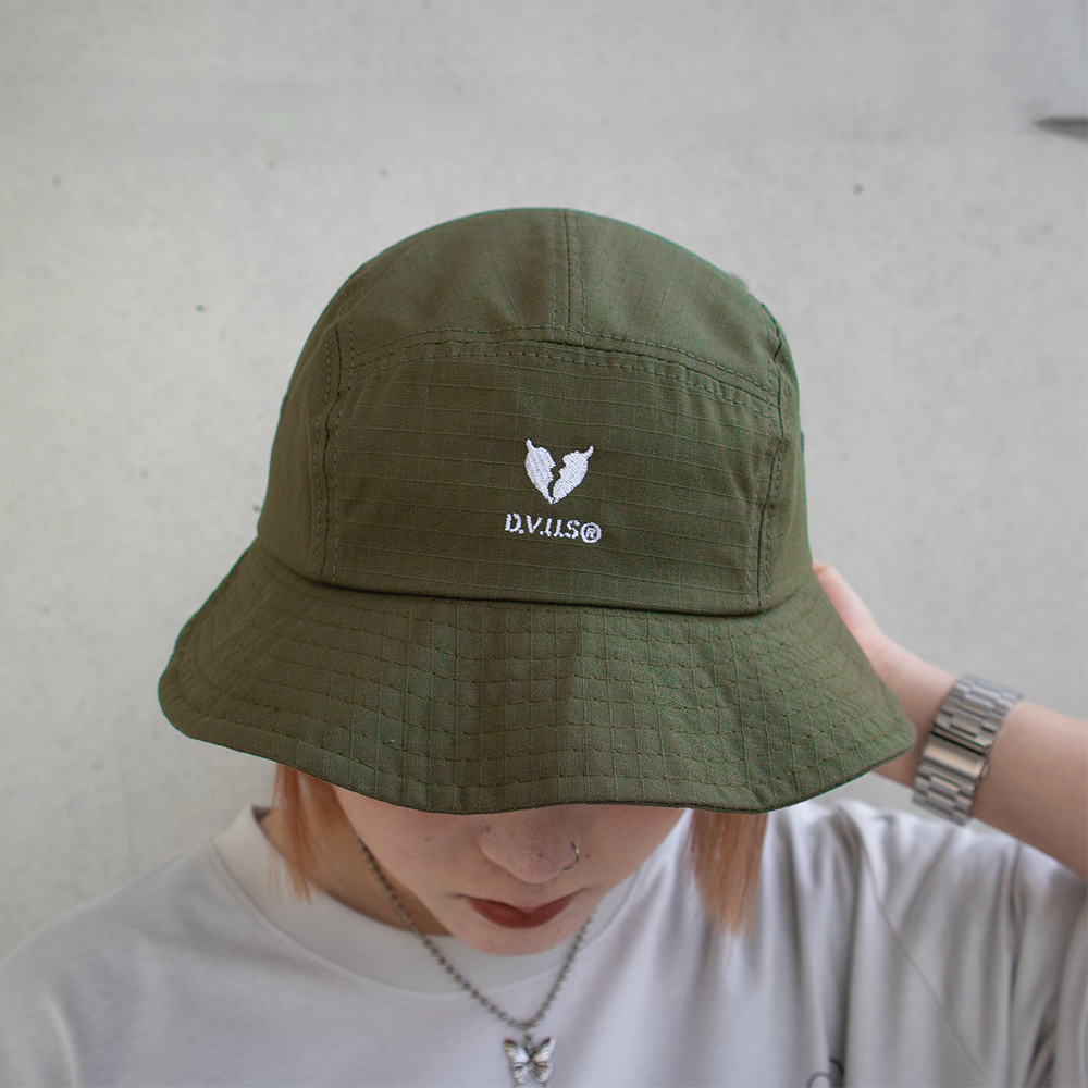 Heartaches Bucket Hat(Olive) - Deviluse ONLINE STORE Heartaches Bucket Hat(Olive) - Deviluse ONLINE STORE