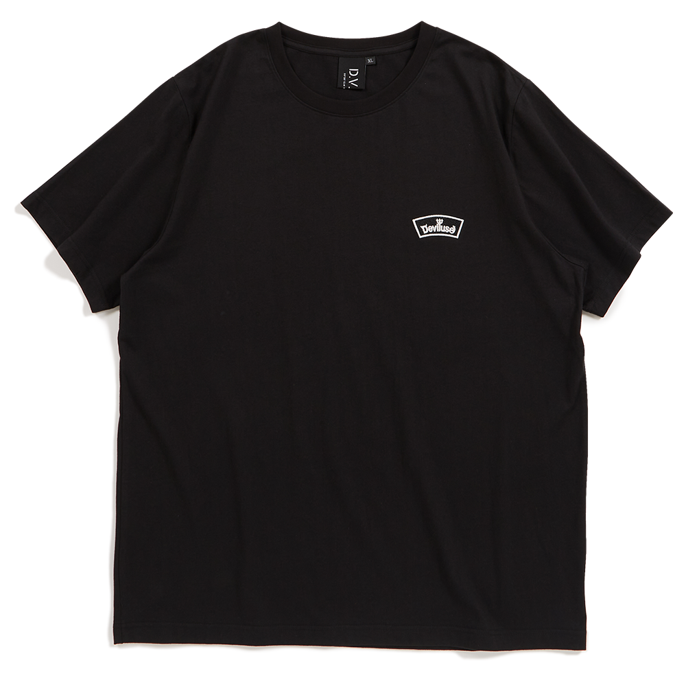Round Logo T-shirts(Black) - Deviluse ONLINE STORE