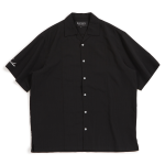 Script Open Collar Shirts(Black)