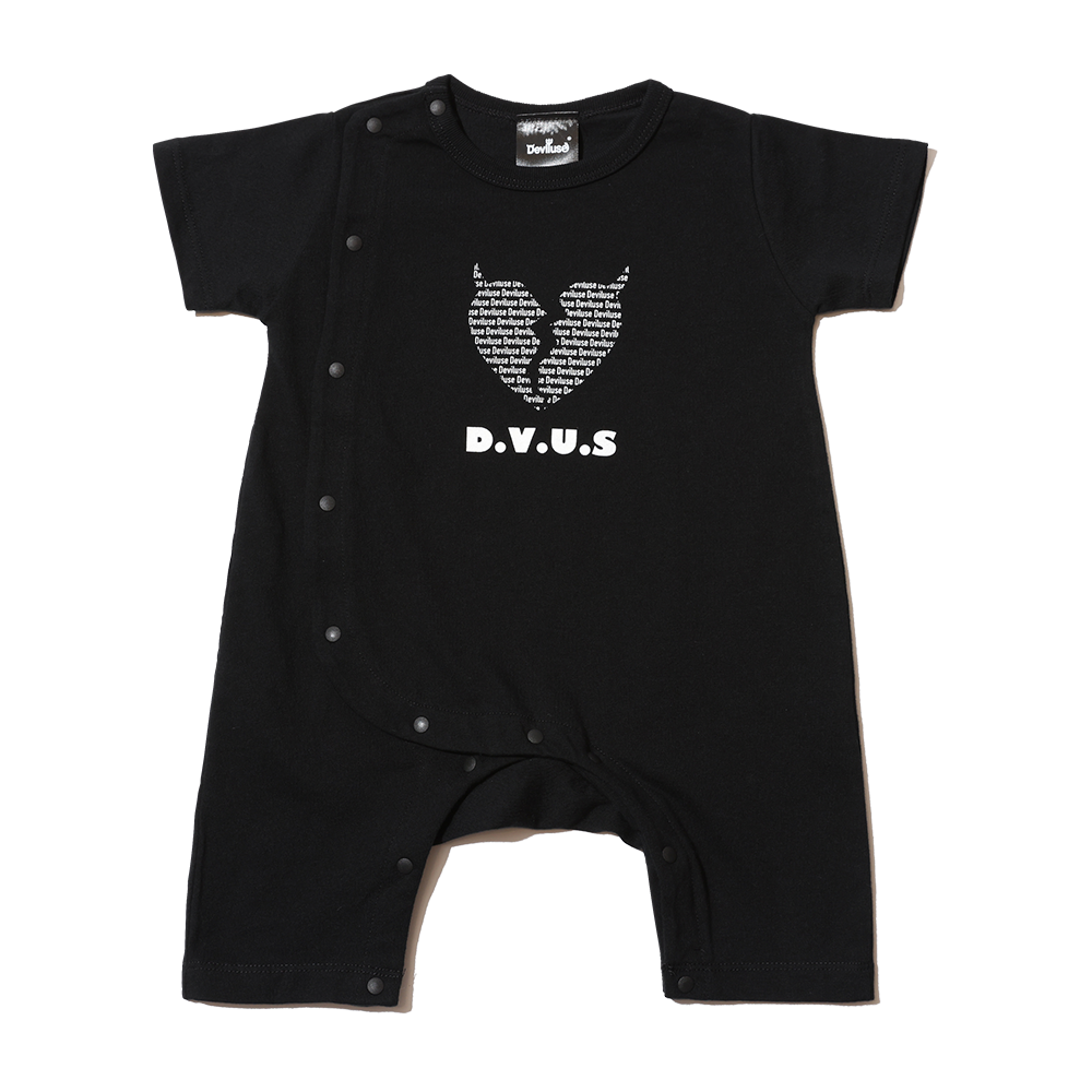 Text Rompers(Black) - Deviluse ONLINE STORE Text Rompers(Black) - Deviluse ONLINE STORE