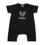 Text Rompers(Black)