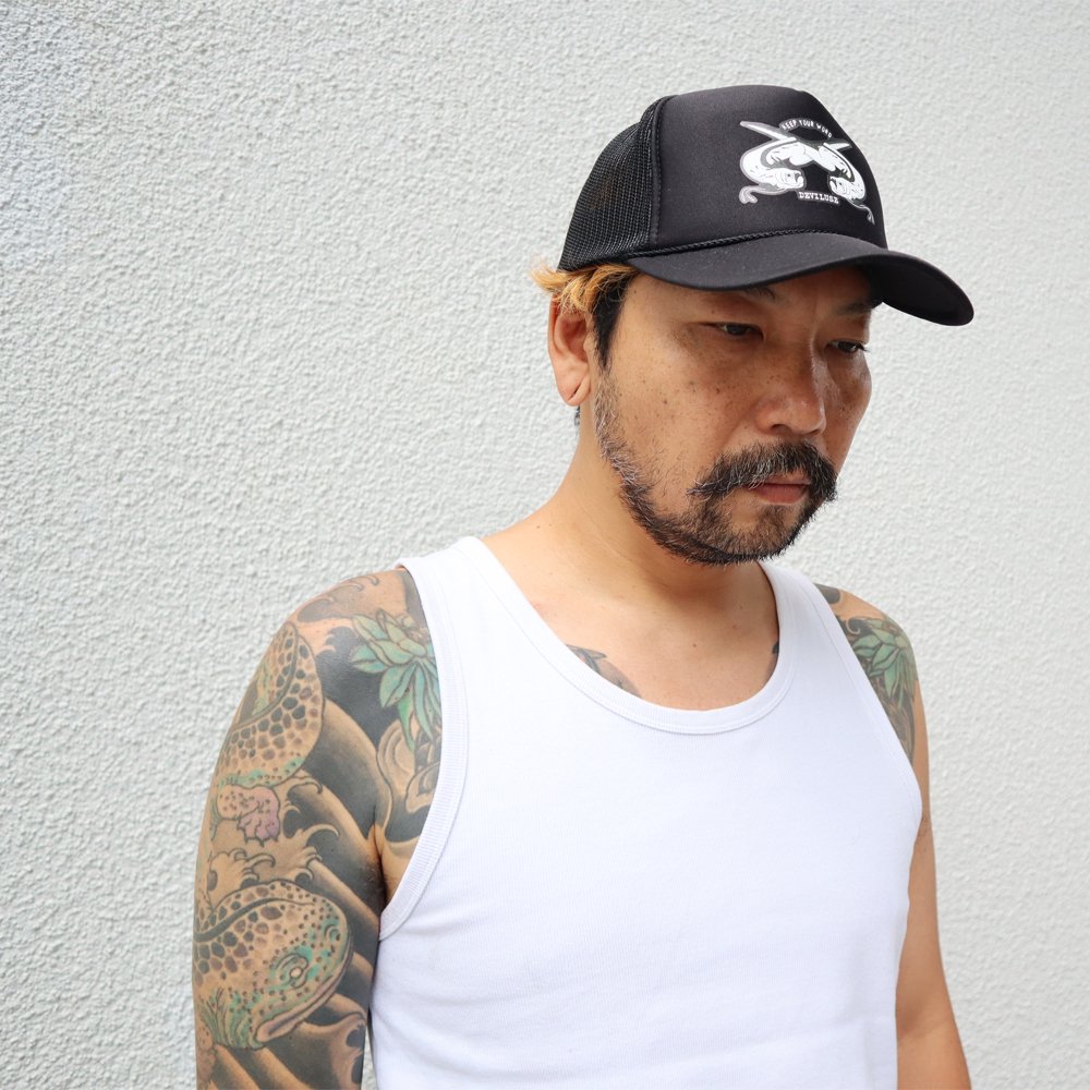 Deviluse×KAZUKI SHADOWS Mesh Cap(Black) - Deviluse ONLINE STORE