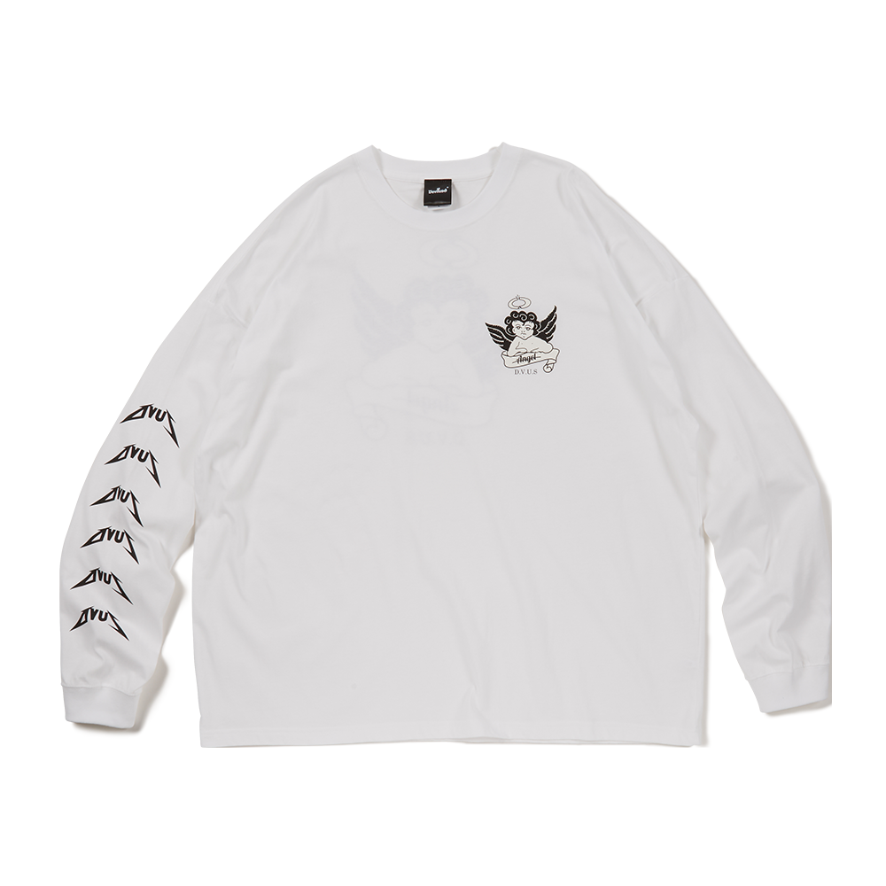 Fallen Angel L/S T-shirts(White) - Deviluse ONLINE STORE Fallen Angel L/S T-shirts(White) - Deviluse ONLINE STORE