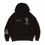 Bone to be free Pullover Hooded(Black)