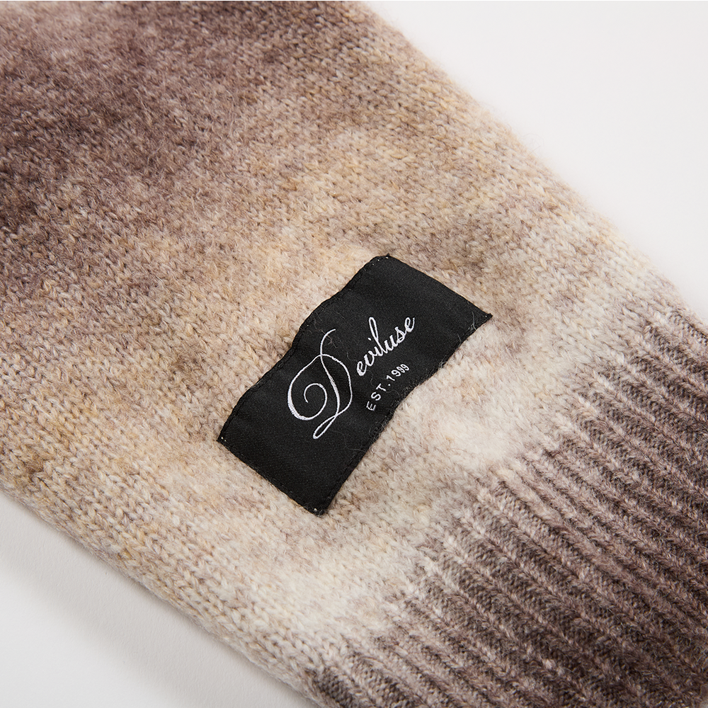 Border Knit Crewneck (Brown) - Deviluse ONLINE STORE Border Knit Crewneck (Brown) - Deviluse ONLINE STORE