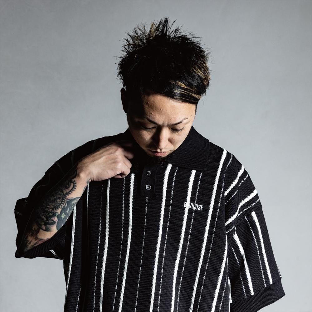 Stripe Polo(Black) - Deviluse ONLINE STORE
