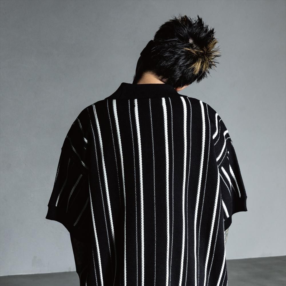 Stripe Polo(Black) - Deviluse ONLINE STORE