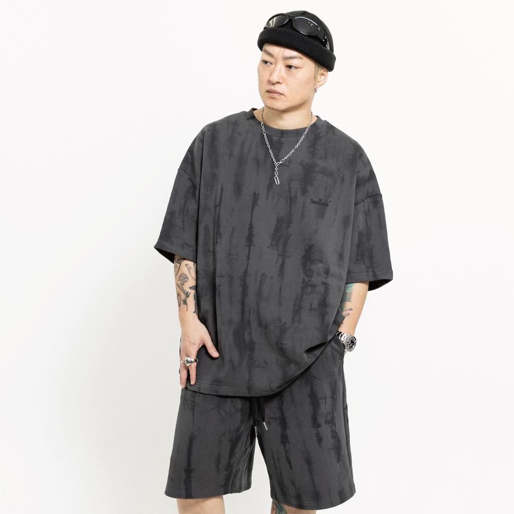 Tie Dye Sweat Set Up(Black) - Deviluse ONLINE STORE
