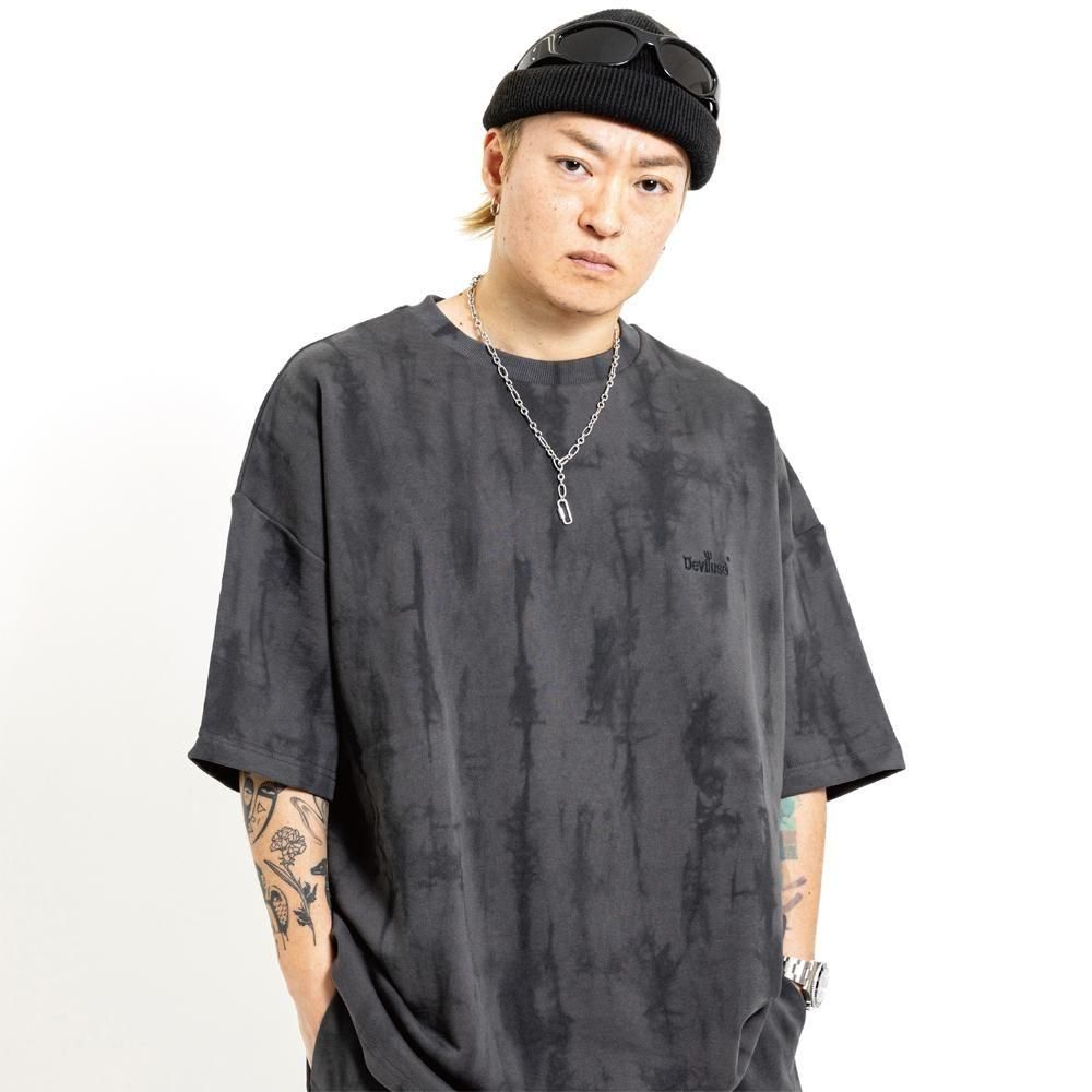 Tie Dye Sweat Set Up(Black) - Deviluse ONLINE STORE