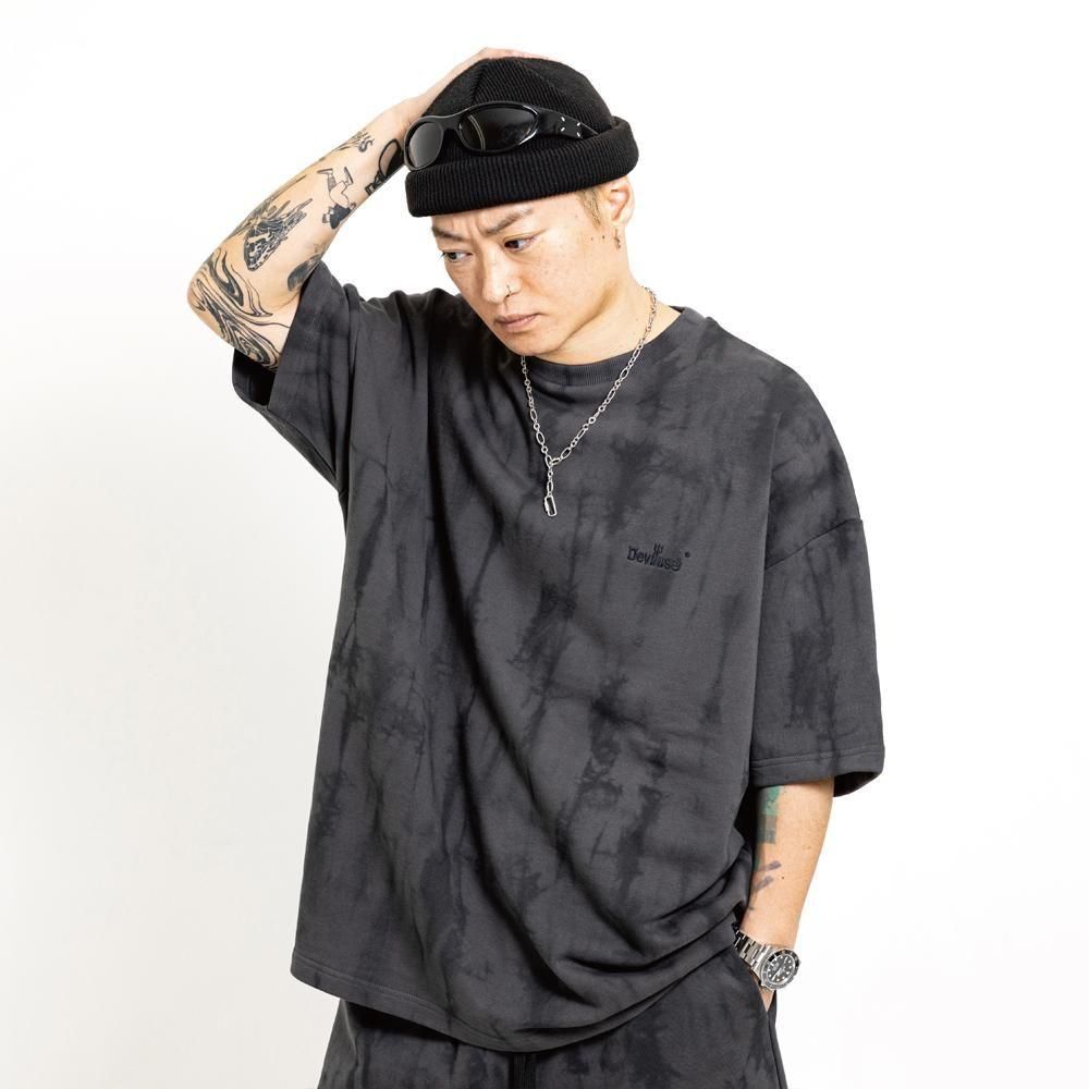 Tie Dye Sweat Set Up(Khaki) - Deviluse ONLINE STORE