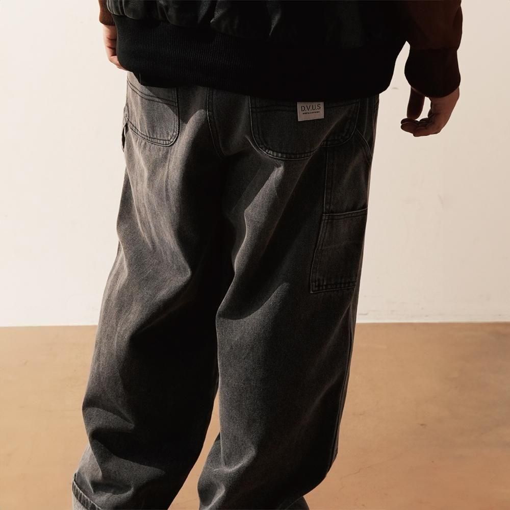 Denim Work Pants(Fade Black) - Deviluse ONLINE STORE