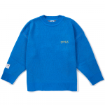 Prickly Flower Knit Crewneck(Blue)
